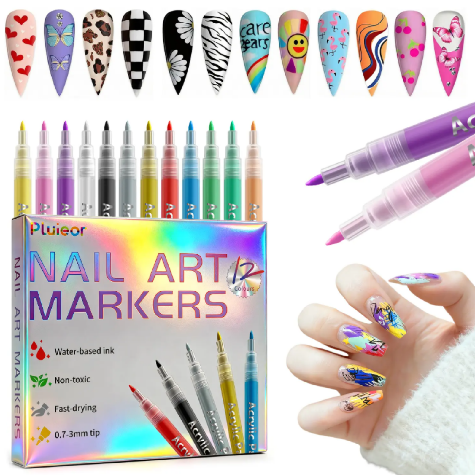 Nail Art Markers - 12/24/36 Colors
