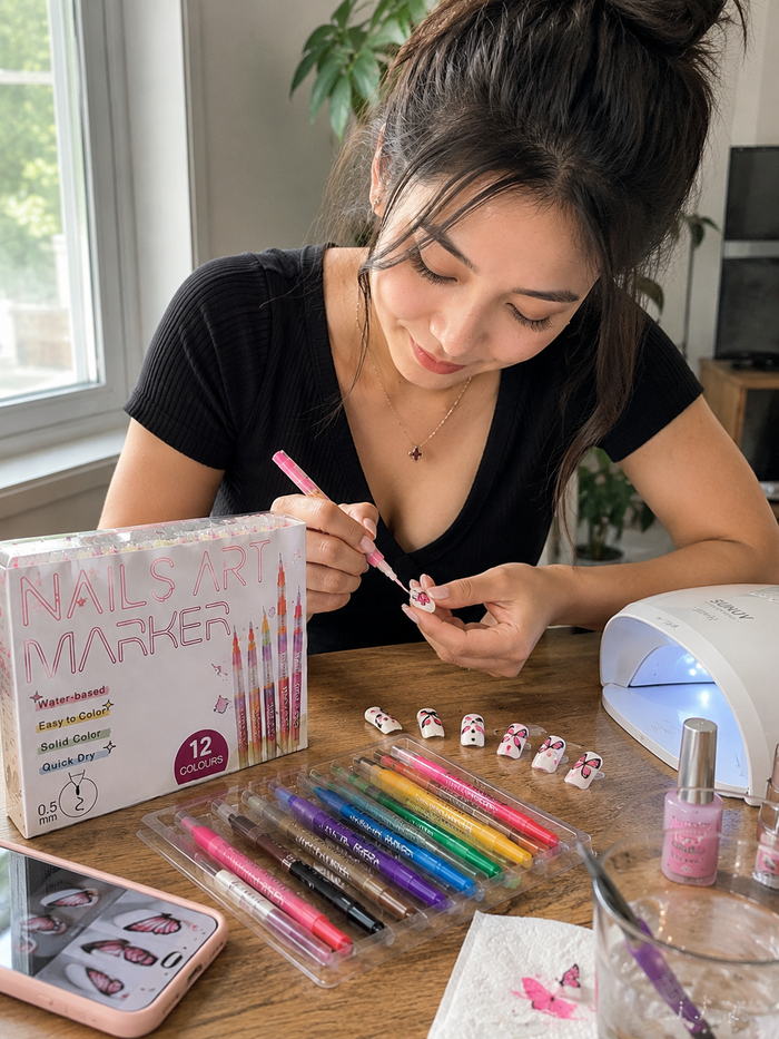 Customer review colorful nail art markers